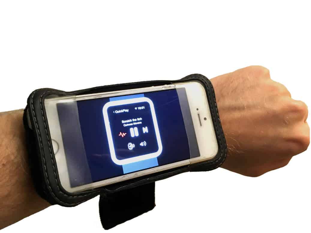 Smartwatch prototyping using wrist-mounted iPhone